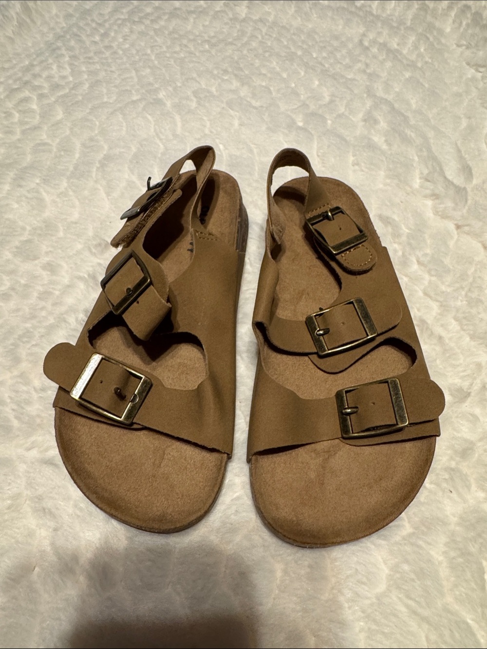 Old Navy Brown Triple Buckle Kids Sandals